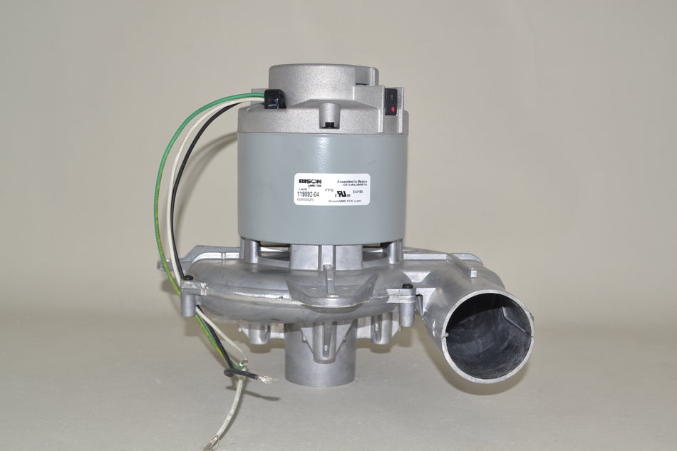 119892-04 Ametek vacuum motor, Lamb 1 Stage, 9', 120 Volt, Double Ball Bearing, has interrupter brushes to prevent armature damage