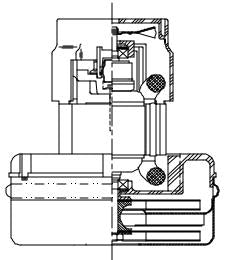 116110-03 Ametek motor, Lamb 5.7", 240 Volt, 2 Stage, Ball Bearing, Packard Terminals