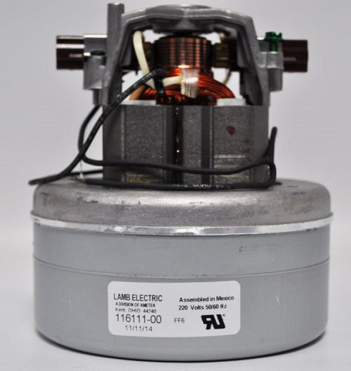 116111-00  Ametek motor, Lamb 240V, Thru-Flo, 2 Stage, Ball/Sleeve