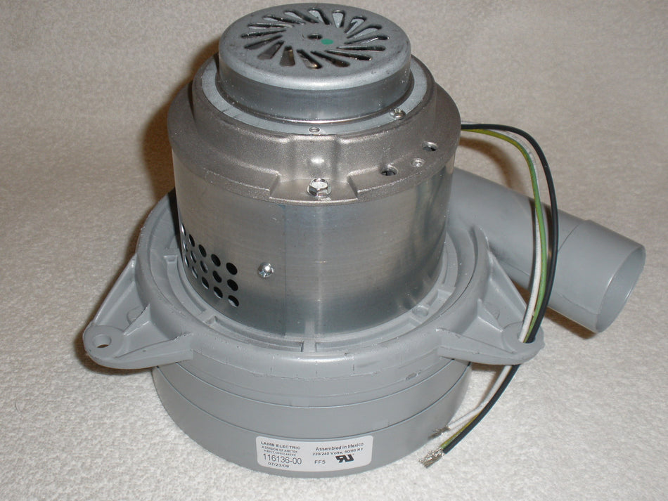 116136-00  Ametek motor, Lamb 240V, By Pass, 7.2, 3 Stage