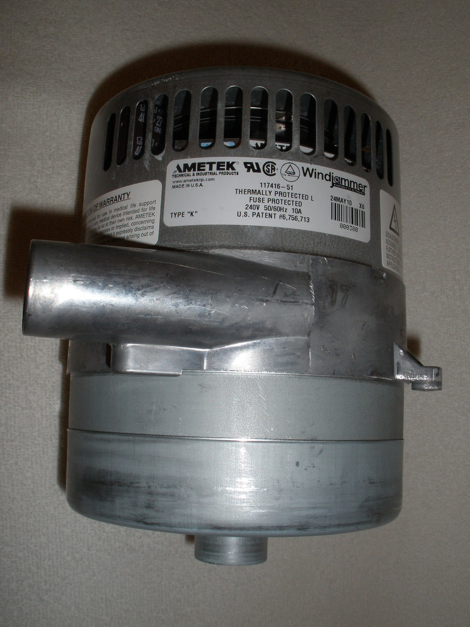 117416-51 Ametek Windjammer Motor, 3 stage, 240 volt
