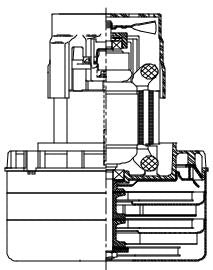 117944-00 Ametek vacuum motor Allaway Vacuum, 240volt