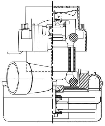 119632-07 Ametek vacuum motor Lighthouse brand also available but w/o connector on end of leads