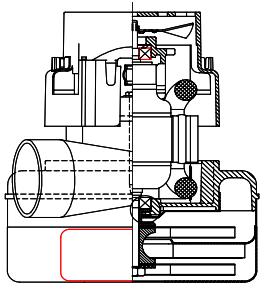 119891-06 Ametek vacuum motor Enhanced Air Seal, 24volts