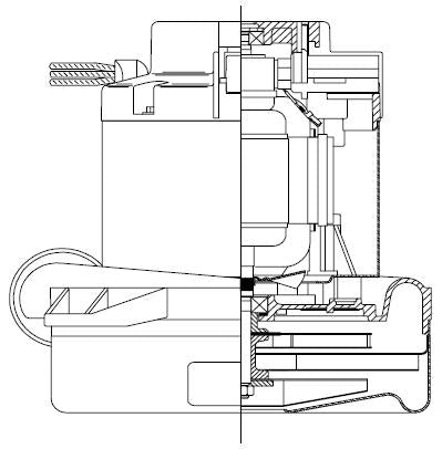 119921-07 Ametek vacuum motor-Lamb 2 Stage, 7.2 600 Airwatts, 240Volts, W/Horn, Packard Terminals