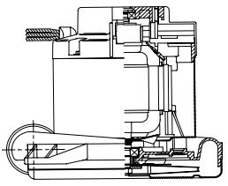 119962-07 Ametek vacuum motor with brass terminals