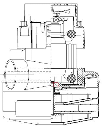 119992-00 Ametek vacuum motor, Lamb 115V, Bypass, 5.7, 2 Stage, Air Watt Series, used in Kenmore S107 Central Vacuum