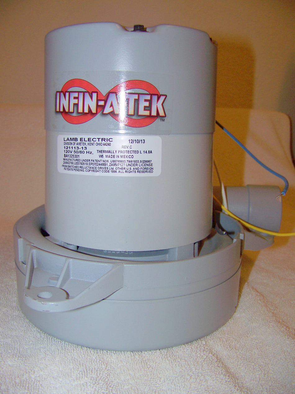 121113-13 Ametek vacuum motor 120 volt, use 121113-04, 117549-12, 122378-18, 119892-04
