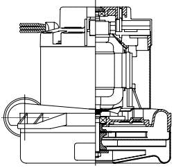 122031-12 Ametek vacuum motor 7.2" 613 Peak Air Watts, Replaced by119916-12