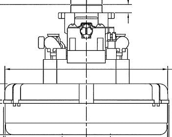 122062-00 Ametek vacuum motor Has 95ºC breaker, Same as 119411-00