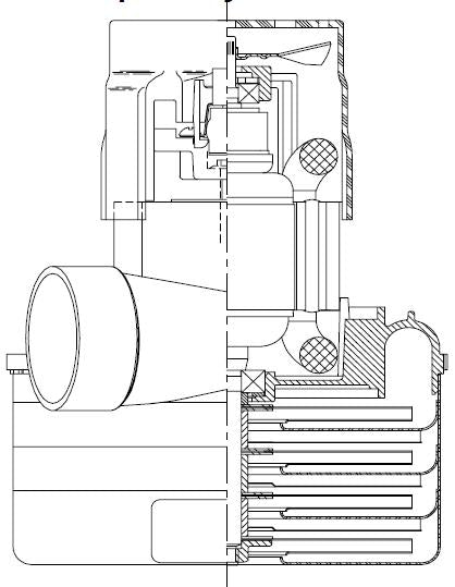 122195-00 Ametek vacuum motor more powerful than 4 stage 122049-00, Lighthouse brand also available NOW! LH-HVLP-4S or LH-HVLP-5S both are shorter and will need support to prevent them from coming apart! CALL! Extra Gaskets
