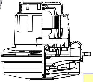 122237-18 Ametek vacuum motor-Lamb 2 Stage, 6.6', 24 Dc Volt