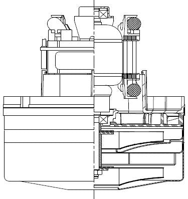 122287-07 Ametek vacuum motor-Lamb 5.7 Diam, 2 Stage, Thru Flo, 120 Volt