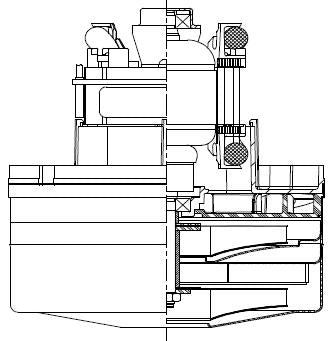 122288-08 Ametek vacuum motor 5.7" 230v, 2 stage