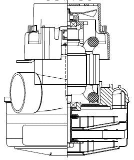 122304-00 Ametek vacuum motor 2 stage, replacement for 119956-00