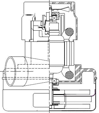 122375-00 Ametek vacuum motor 2 stage 5.7" with 120 Volts