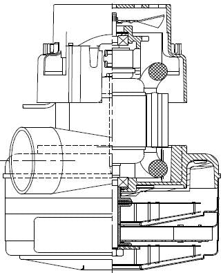 122525-00 Ametek vacuum motor 2 stage 5.7" with 120 Volt AirWatt 16.1 Amp