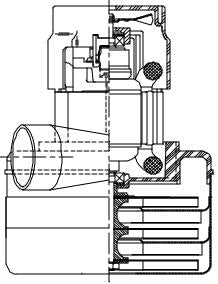 122565-29 Ametek vacuum motor 3 stage 5.7" with 1.5" tube