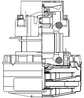 122567-00 Ametek vacuum motor 2 stage, 5.7" with 120 Volt Acustek