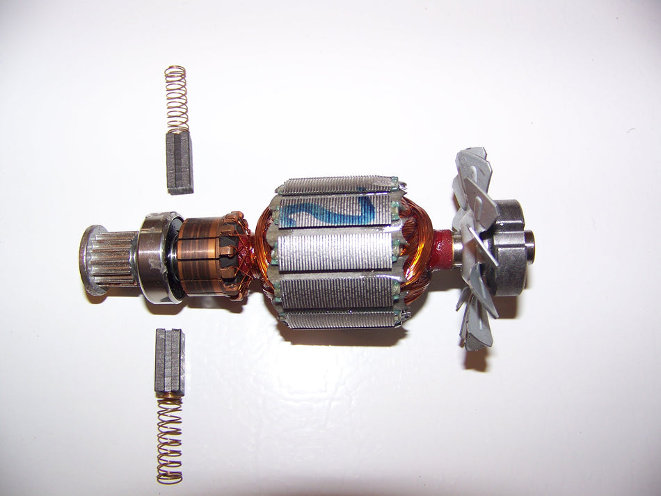 30-5952-x Complete set of Ametek armature, bearing, sleeve, cog gear, and 2 brush motor brushes