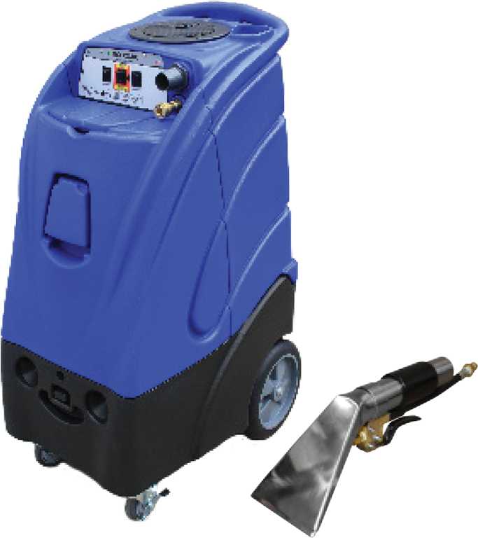 Mosquito 12 Gallon Automotive Extractor - 120psi - Heated - With Single Extension Cord, Stainless Steel Hand Tool, 15' Vacuum and Solution Hoses