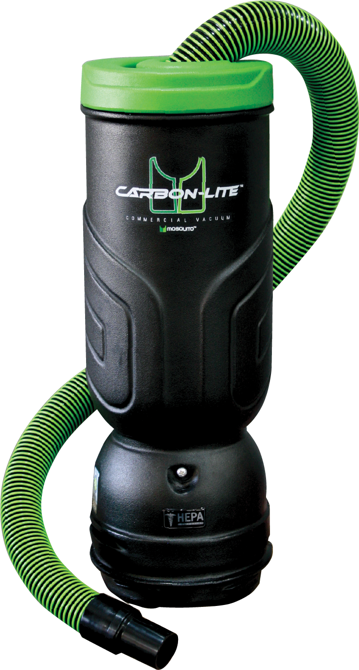 Mosquito 10-Quart Carbon-Lite HEPA Backpack Vacuum - Carbon-Lite Lid - Tapered Hose - Sidewinder Tool Kit