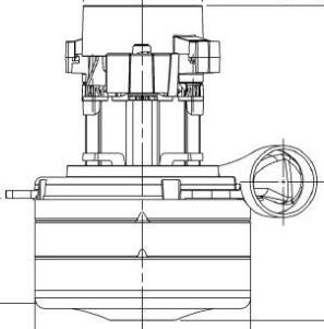LH2373-00 Lighthouse vacuum motor, 5.7in., 120V, 3 stage